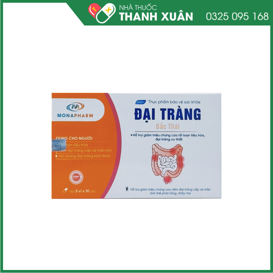 Đại Tràng Bắc Thái viên uống hỗ trợ triệu chứng của rối loạn tiêu hóa, đại tràng co thắt